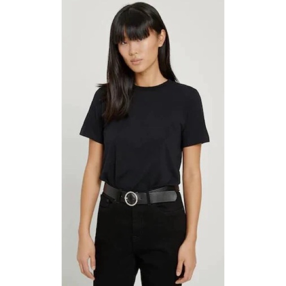 Frank & Oak Tops - Frank & Oak Black Short Sleeve Crewneck Good Cotton Boy Tee Shirt EUC Size XS